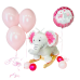 Ελεφαντάκι καρουζέλ ροζ με μπαλόνια 